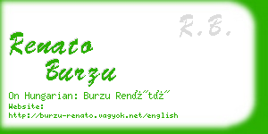 renato burzu business card